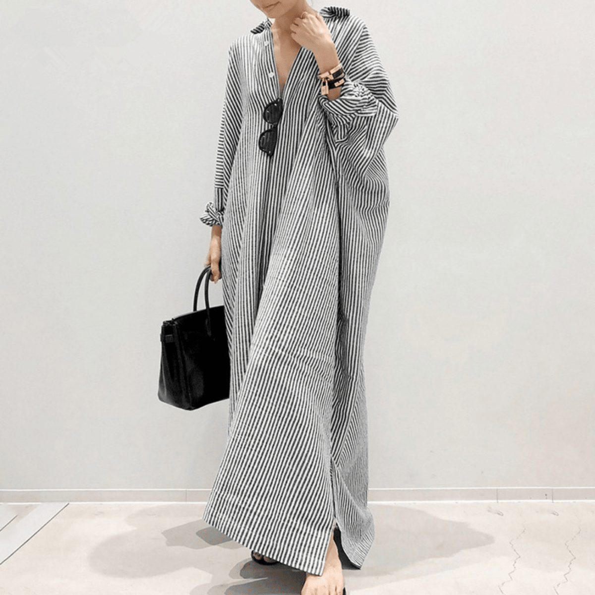 LINNAEA™ - Everyday Stripped Maxi Dress